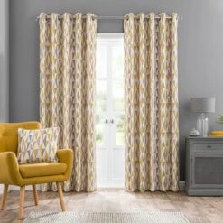 Elements Triangles Eyelet Curtains -Elements 30668090 alt01