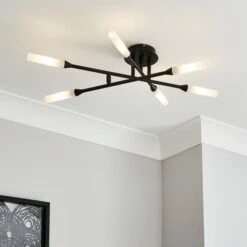 Elements Fontain 6 Light Semi Flush Ceiling Light