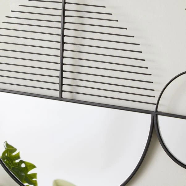 Elements Mirrored Round Indoor Outdoor Wall Art Mirror 4 Elements Mirrored Round Indoor Outdoor Wall Art Mirror - Image 2