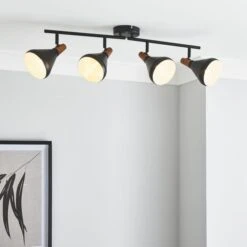 Elements Wolston 4 Light Semi Flush Spotlight Bar -Elements 30765896