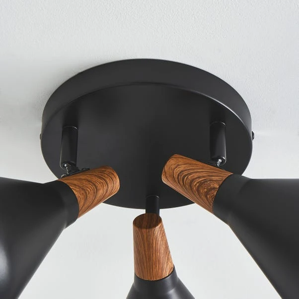 Elements Wolston 3 Light Semi Flush Spotlight 15 Elements Wolston 3 Light Semi Flush Spotlight - Image 14