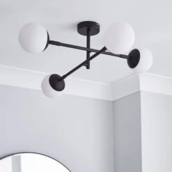 Elements Tela 4 Light Semi Flush Bathroom Ceiling Light 41 Elements Tela 4 Light Semi Flush Bathroom Ceiling Light -Elements 30769125 alt01