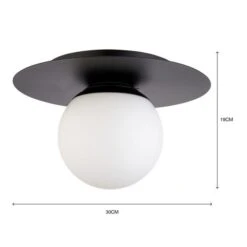 Elements Tela Bathroom Flush Ceiling Light -Elements 30789839 alt06
