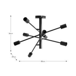 Elements Koppla 8 Light Semi Flush Ceiling Light 13 Elements Koppla 8 Light Semi Flush Ceiling Light -Elements 30832004 alt05