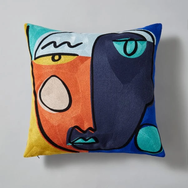 Elements Crewel Work Face Cushion 4 Elements Crewel Work Face Cushion - Image 2