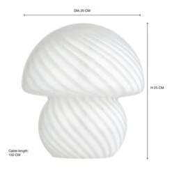 Elements Large Glass Mushroom Table Lamp 10 Elements Large Glass Mushroom Table Lamp -Elements 30869725 alt08