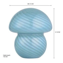 Elements Small Glass Mushroom Table Lamp 12 Elements Small Glass Mushroom Table Lamp -Elements 30869726 alt08