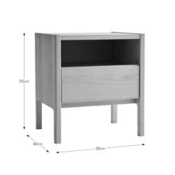 Elements Holmes Compact Bedside Table, Oak -Elements 30893708 alt09