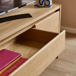 Elements Holmes Extra Wide TV Unit For TVs Up To 80", Oak 11 Elements Holmes Extra Wide TV Unit For TVs Up To 80", Oak -Elements 30893746 alt02