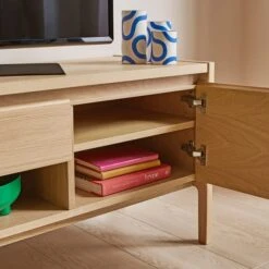 Elements Holmes Extra Wide TV Unit For TVs Up To 80", Oak 13 Elements Holmes Extra Wide TV Unit For TVs Up To 80", Oak -Elements 30893746 alt04