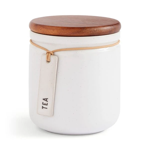 Elements Cream Speckled Hang Tag Kitchen Canister 11 Elements Cream Speckled Hang Tag Kitchen Canister - Image 9