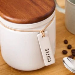 Elements Cream Speckled Hang Tag Kitchen Canister 15 Elements Cream Speckled Hang Tag Kitchen Canister -Elements 30893966 alt01