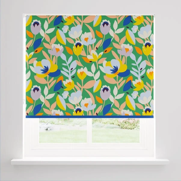Elements Fieldsley Floral Green Blackout Roller Blind 5 Elements Fieldsley Floral Green Blackout Roller Blind - Image 3
