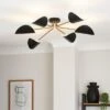 Elements Lyon 6 Light Semi Flush Ceiling Light -Elements 30894868