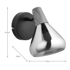 Elements Wolston Bathroom Adjustable Wall Light 12 Elements Wolston Bathroom Adjustable Wall Light -Elements 30894939 alt08