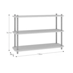 Elements Miller Low Bookcase, Stone -Elements 30895134 alt09