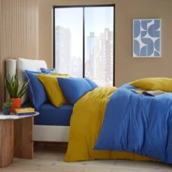 Elements Cotton Jersey Plain Duvet Cover & Pillowcase Set 37 Elements Cotton Jersey Plain Duvet Cover & Pillowcase Set -Elements 30896645 alt05