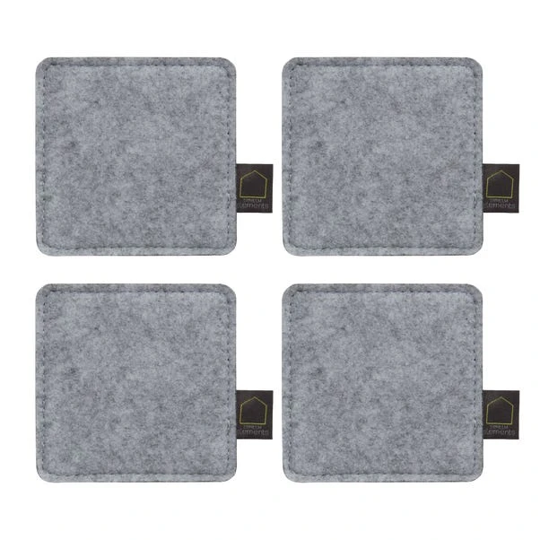 Elements Set Of 4 Grey Coasters 3 Elements Set Of 4 Grey Coasters