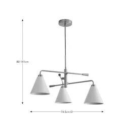 Elements Shaw 3 Light Ceiling Light -Elements 30898657 alt08