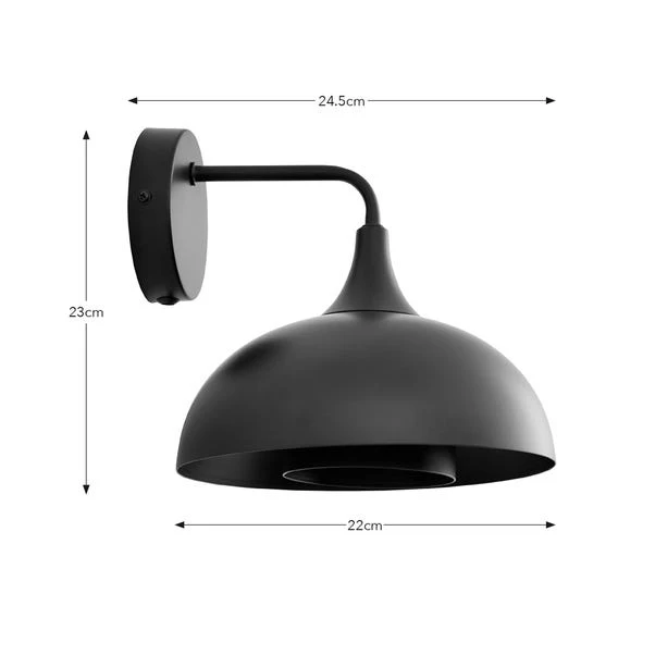 Elements Lennon 2 Tier Dome Plug In Wall Light 8 Elements Lennon 2 Tier Dome Plug In Wall Light - Image 6