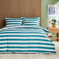 Elements Bold Stripe Cotton Duvet Cover And Pillowcase Set 30 Elements Bold Stripe Cotton Duvet Cover And Pillowcase Set -Elements 30902552