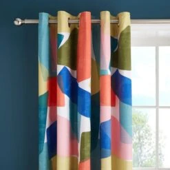 Elements Abstract Blocks Blackout Eyelet Curtains 17 Elements Abstract Blocks Blackout Eyelet Curtains -Elements 30903785