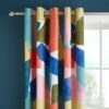 Elements Abstract Blocks Blackout Eyelet Curtains 2 Elements Abstract Blocks Blackout Eyelet Curtains -Elements 30903797