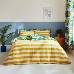 Elements Fieldsley Multicoloured Cotton Duvet Cover And Pillowcase Set 23 Elements Fieldsley Multicoloured Cotton Duvet Cover And Pillowcase Set -Elements 30904801 alt02