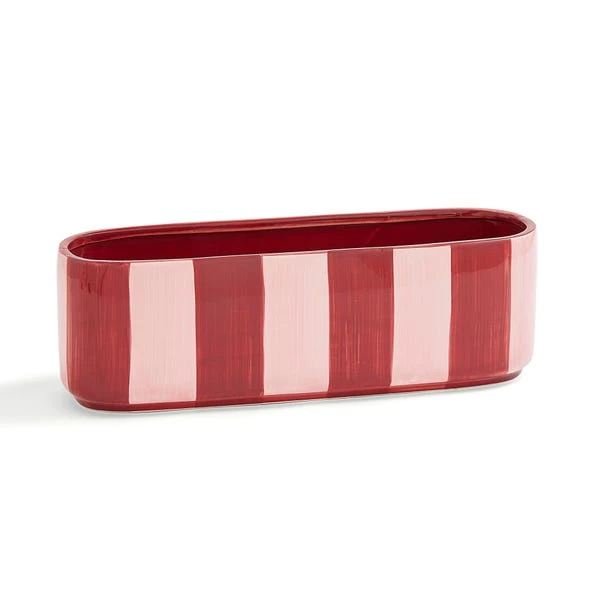 Elements Striped Ceramic Windowsill Plant Pot 8 Elements Striped Ceramic Windowsill Plant Pot - Image 6