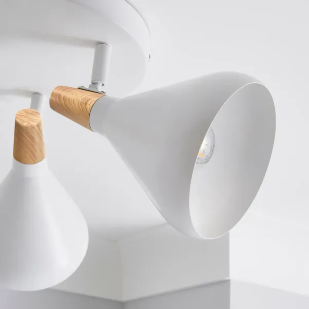 Elements Wolston 3 Light Semi Flush Spotlight 3 Elements Wolston 3 Light Semi Flush Spotlight - Image 2