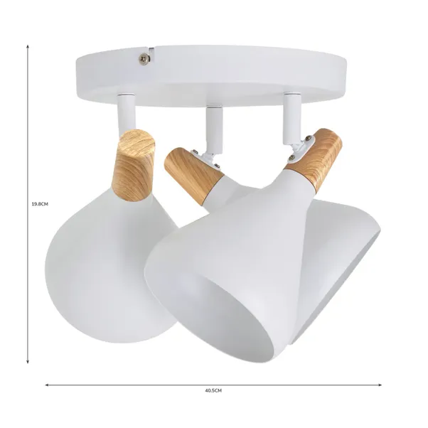 Elements Wolston 3 Light Semi Flush Spotlight 5 Elements Wolston 3 Light Semi Flush Spotlight - Image 4